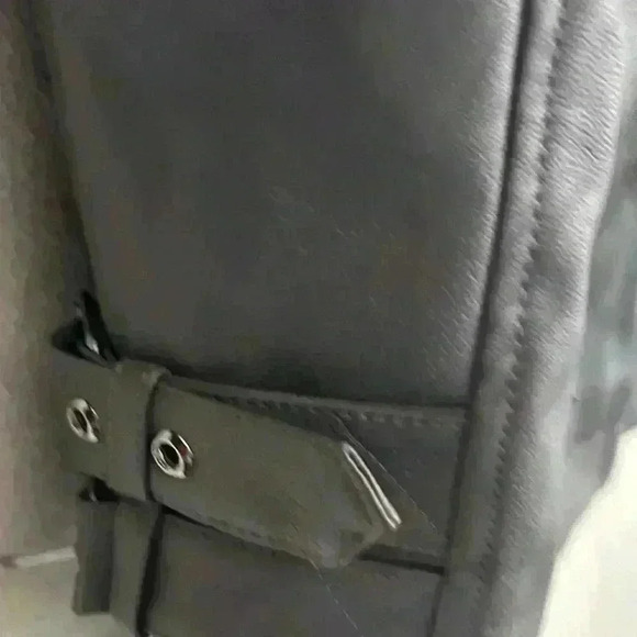 Sebby collection faux leather jacket lined. Size 1X - Picture 4 of 9